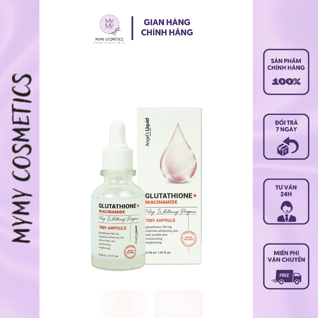 Angel 's Liquid Glutathione Serum + 5 % Niacinamide 7Day Whitening Ampoule Whitening Pore Tightening 30ml