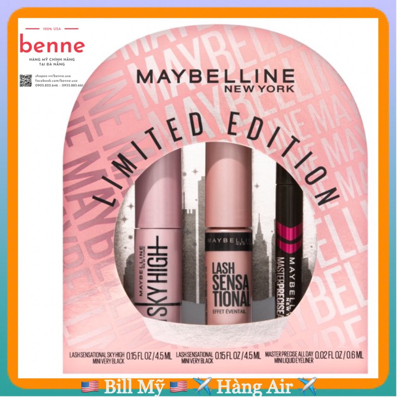 [ Us Product ] Mascara Maybelline Lash Sensational Holiday Limited Edition Mini Eye Very Black Usa