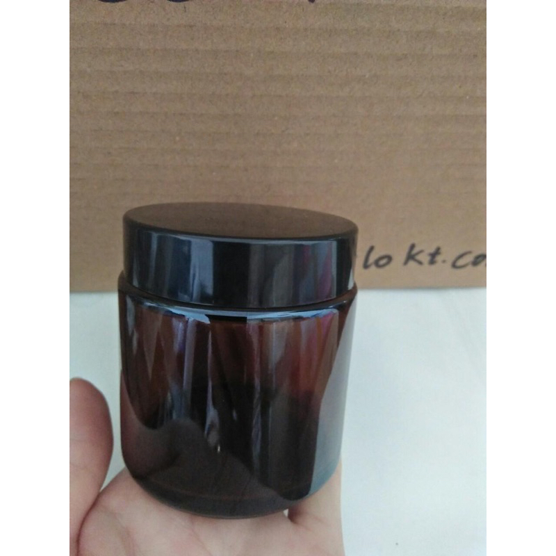 กระปุกครีมสีน้ําตาล 100gr (SET 10 ใบ) โหลแก้วใส่แว๊กซ์ 100ml / โหลแก้วใส่เทียนหอม