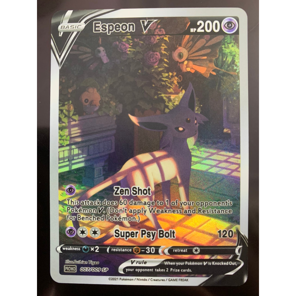 การ์ด Pokemon Espeon V -007 /009Sp promo Alternate Art Ultra Rare