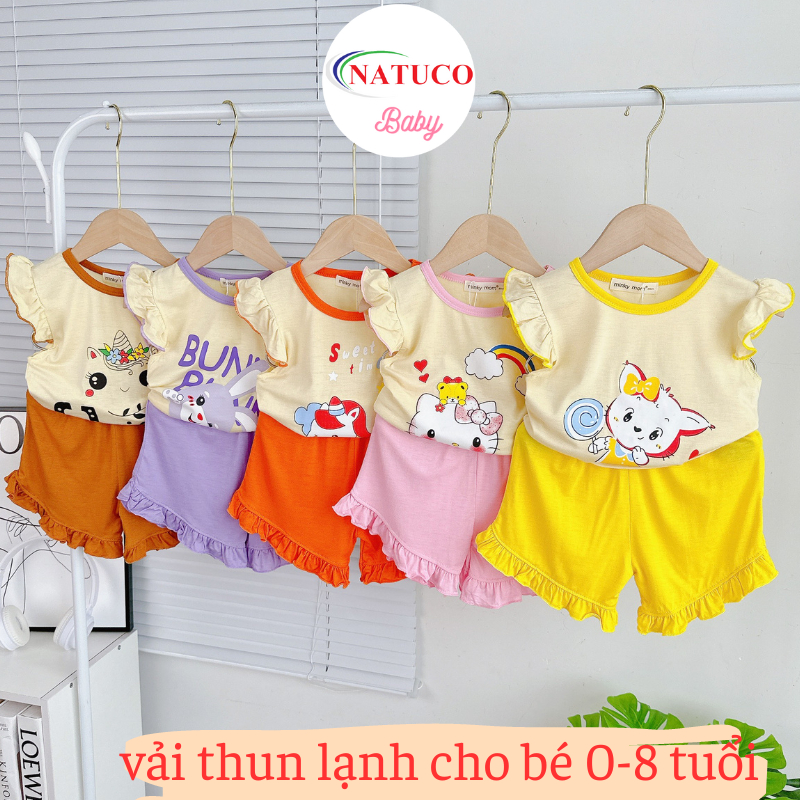Minky Mom ชุดเด็กผู้หญิง, ผ้ายืดหยุ่นนุ่มและเย็น, การออกแบบเสื้อนางฟ้าสําหรับเด็ก 8-27Kg TN-IN168