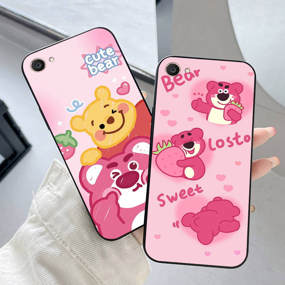 เคส Vivo v5 / vivo v5 plus / vivo y67 / vivo y66 พิมพ์ลายหมีสตรอเบอร์รี่สุดน่ารัก