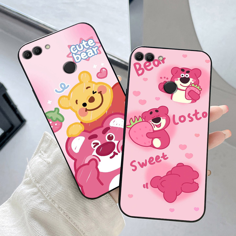 เคส Huawei y9 2018 พร ้ อมภาพหมีสตรอเบอร ์ รี ่ สุดน ่ ารัก