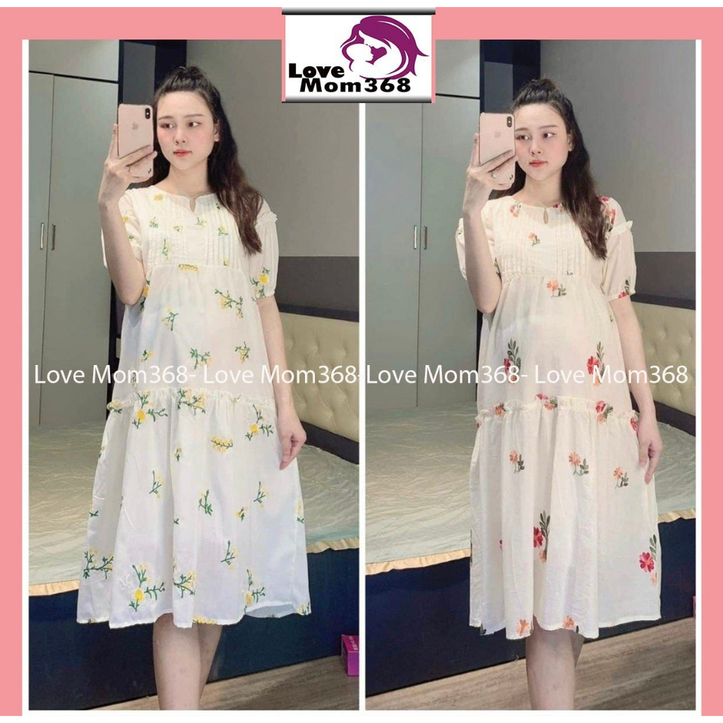 Gown Dress ดอกไม้ปักชีฟอง Ball Gown ชุดคุณภาพสูง Cool ฤดูร้อนรอบคอแขนสั้น Slim Fit สําหรับทํางานน่ารักสวมใส่ HN364 Love Mo