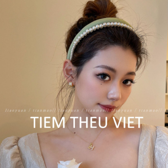 ที่คาดผมลูกปัดโฟม 2 ชั้นสไตล์ Liu Yifei