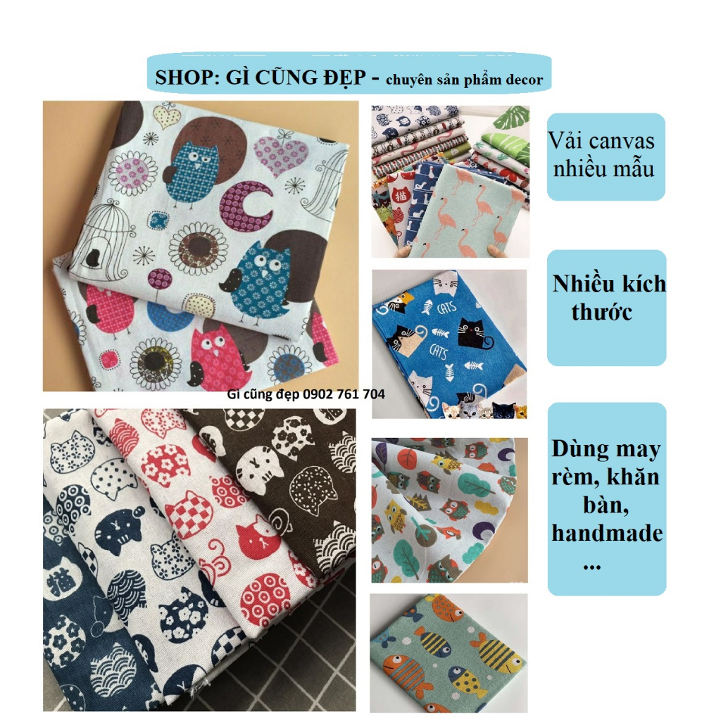 ANIMAL CANVAS FABRIC สําหรับถ่ายภาพสินค้า งานแฮนด์เมด (บุลพ)