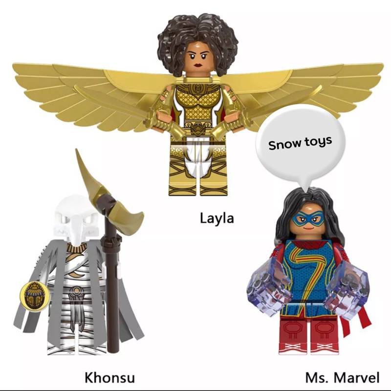 Minifigures Avengers Marvel - Layla Khonsu Ms Marvel Moon Knight Moonlight Knight Model