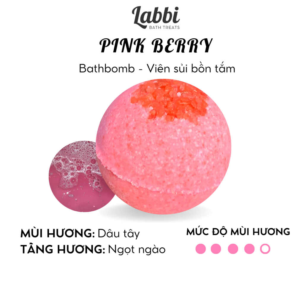 Pink BERRY [Labbi ] Bath bomb / Bath bomb / Bath Effervescent Tablet