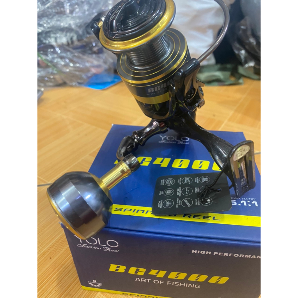 สุดฮอต] รอกตกปลา โยโล บีจี 3000 4000 5000 6000 รอกมือหมุนลูกบิดรุ่นใหม่ล่าสุด 2023