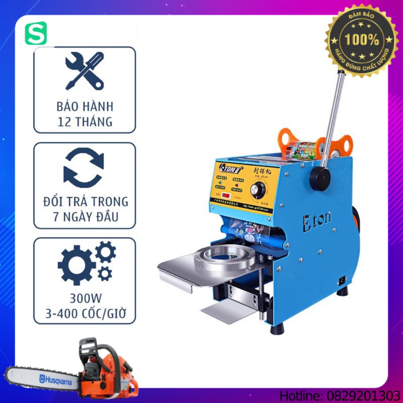 Eton D7 An Viet (ET-D7) เครื่องปั๊มถ้วยปิดผนึกและปิดผนึกสําหรับกดถ้วยชานม น้ําผลไม้ กาแฟ สมูทตี้ ซุป