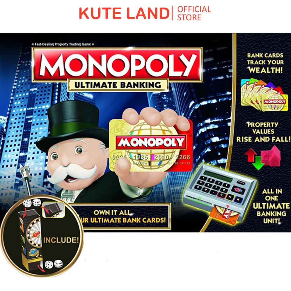 Monopoly Ultimate Banking 4.0 ATM Monopoly Set พร้อมรูดบัตรอัตโนมัติ เครื่องธนาคารอิเล็กทรอนิกส์ COT