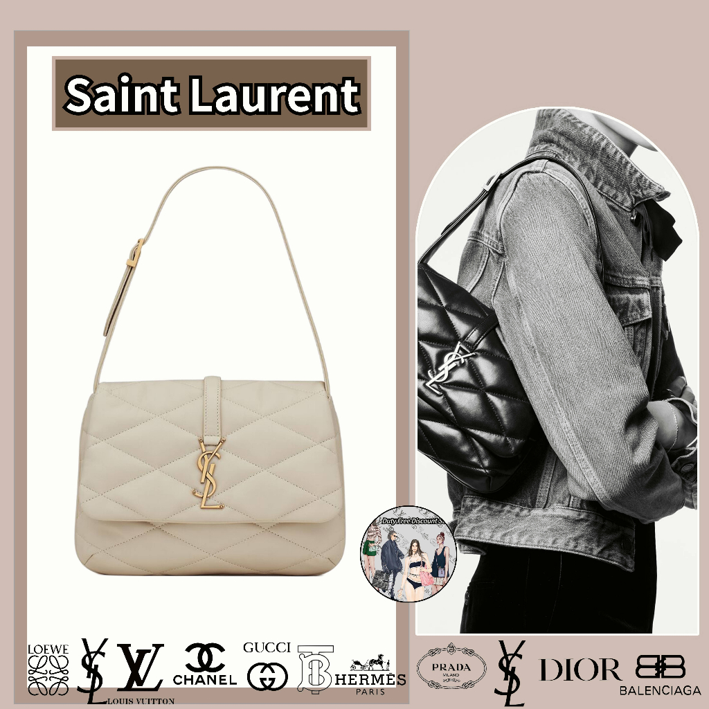 กระเป๋าสะพายผ้าฝ้าย YSL Saint Laurent/LE 57