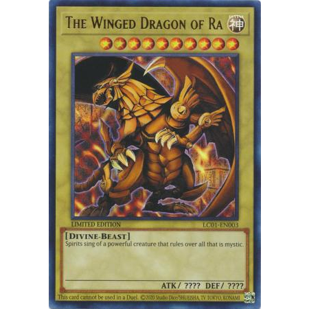 การ์ด Yugioh [TCG - UK]: The Winged Dragon of Ra - LC01-EN003 - แก้ไขพิเศษ Rare Limited