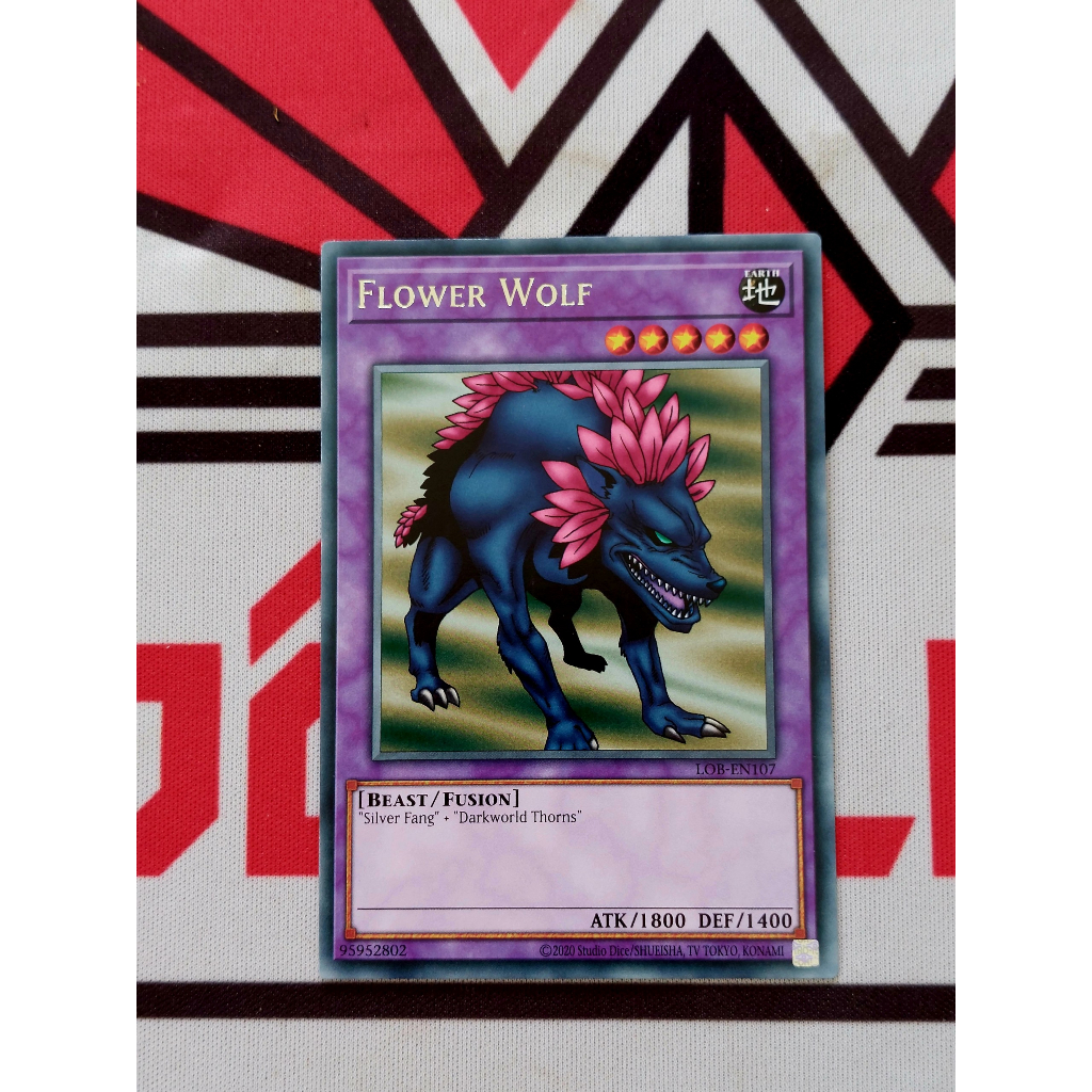 [ Do Lac Shop ] การ์ด Yugioh Monster Flower Wolf - LOB-EN107 - หายาก