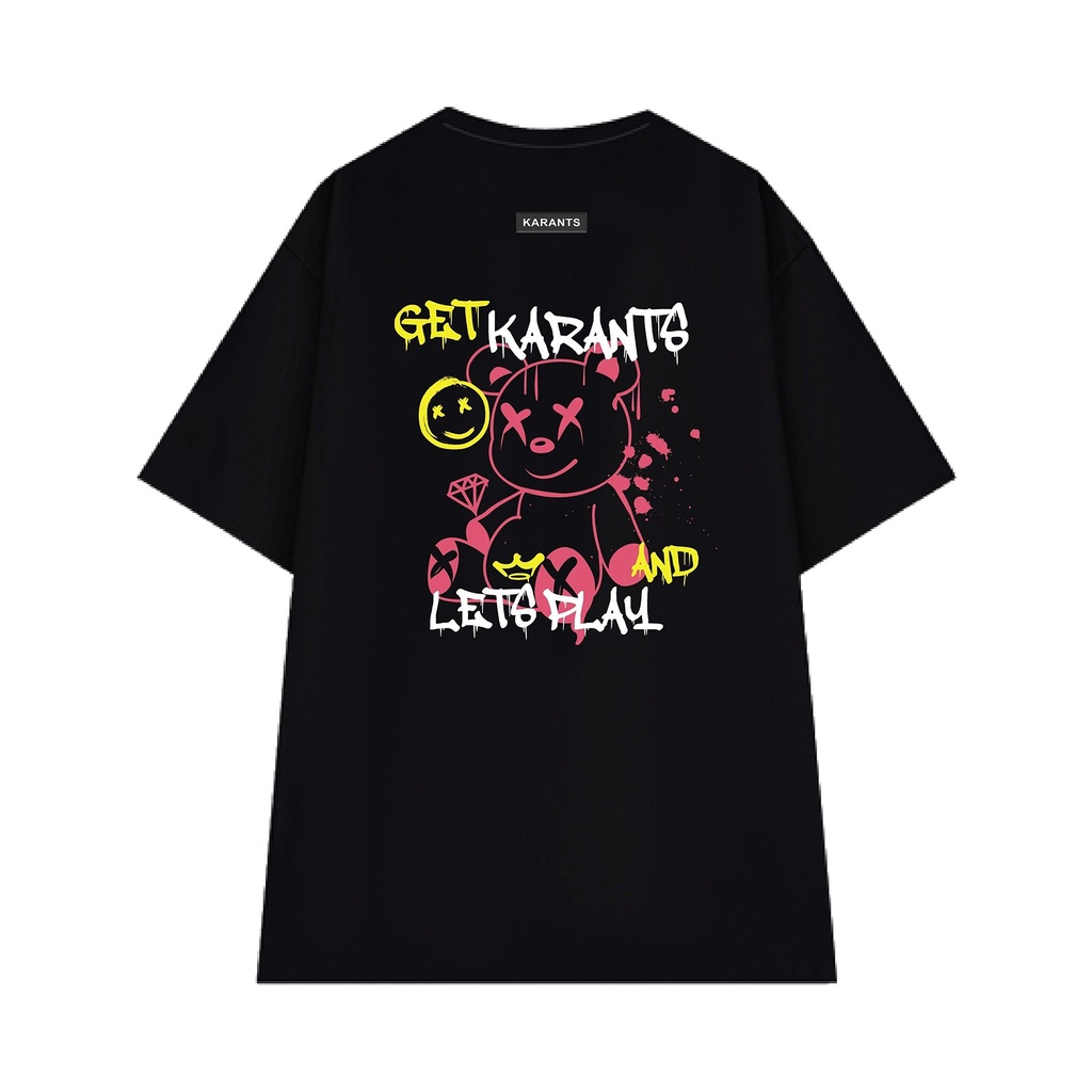 เสื้อยืดพรีเมี่ยมแบรนด์ท้องถิ่น Unisex Karants ผ้าฝ้าย 100% เสื้อยืดผู้ชายและผู้หญิง