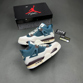 รองเท้าผ้าใบ Jordan 4 Snorlax Custom (jd4 In Cream Blue) - HYPE | เวอร์ชั่นคุณภาพสูง