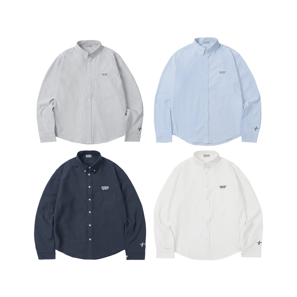เสื้อเชิ้ต SEVENPLUS Oxford ปักโลโก้