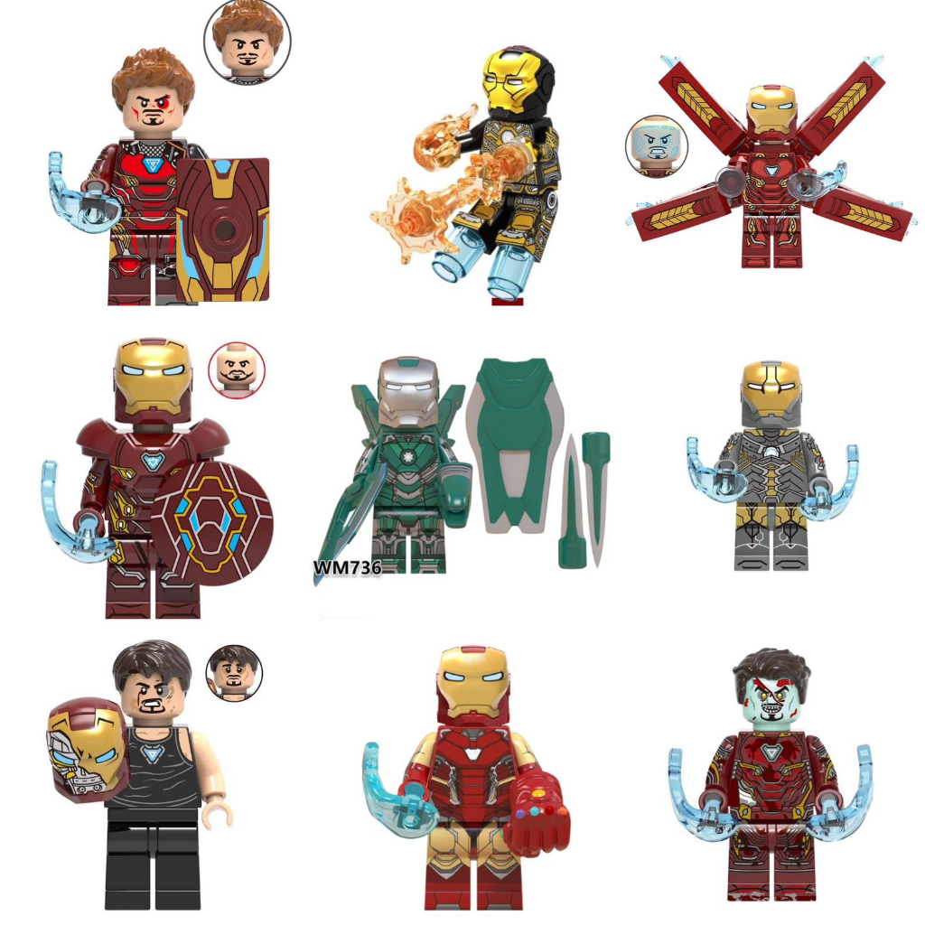 Iron Man Model minifigures Assembly Toy For Baby - The Avengers super hero block mini