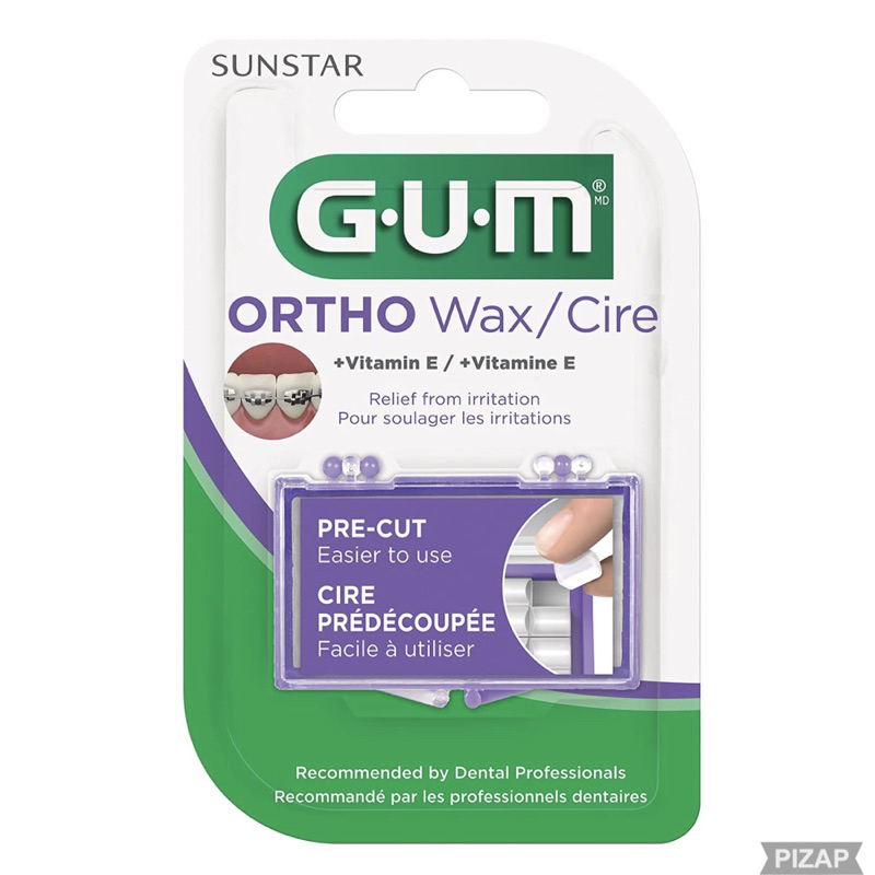 (สินค้าสหรัฐอเมริกา) Gum Ortho Wax + Vitamin E dental Wax สําหรับจัดฟัน