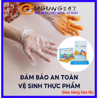 SET 100 Bao tay, Găng tay nilon siêu dai dùng một lần cho bé đảm bảo vệ sinh an toàn thực phẩm