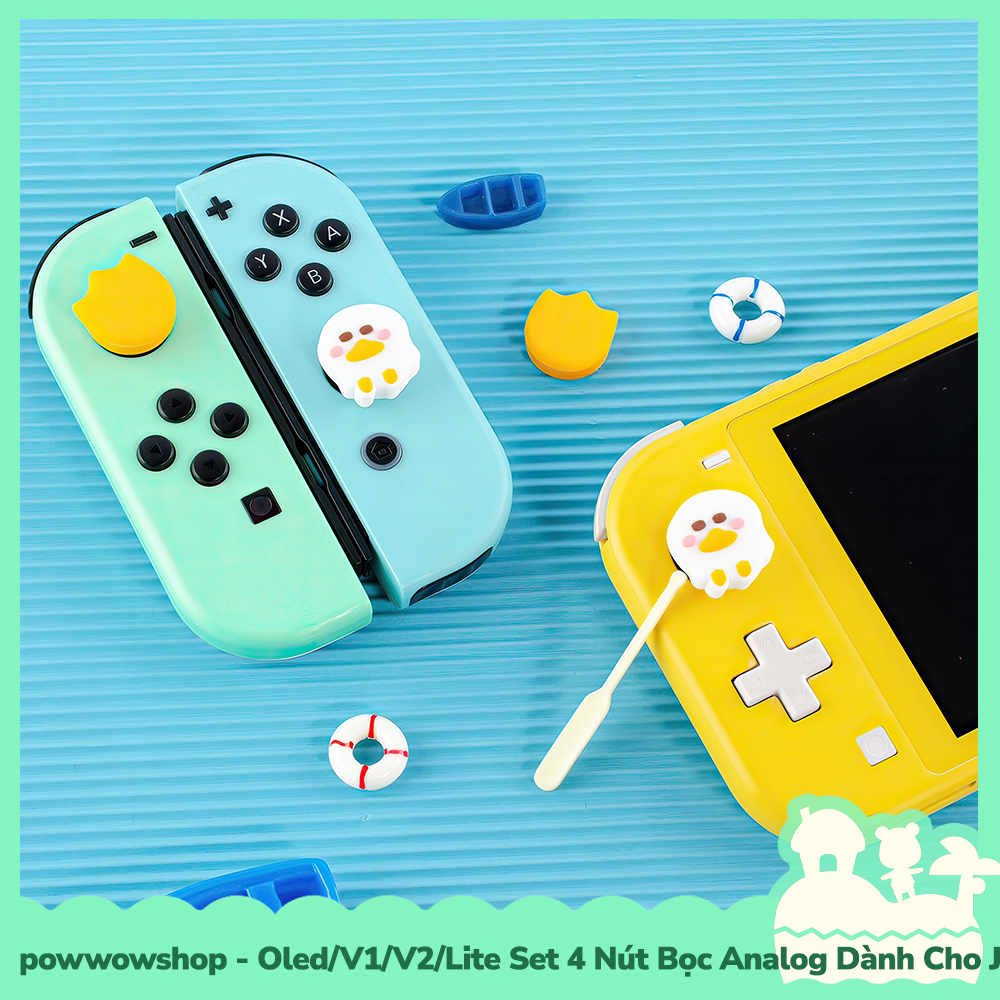 [มีจําหน่ายในเวียดนาม - Express] Oled/V1/V2/Lite ชุด 4 ปุ่มฝาครอบอนาล็อกสําหรับ Joycon Nintendo Swit