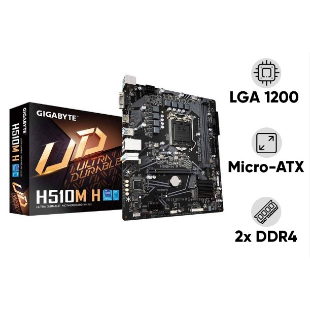 หลัก Gigabyte H510M H (ซ็อกเก็ต 1200, HDMI+VGA, DDR4, M2) - จําหน่าย Vien Son ของแท้