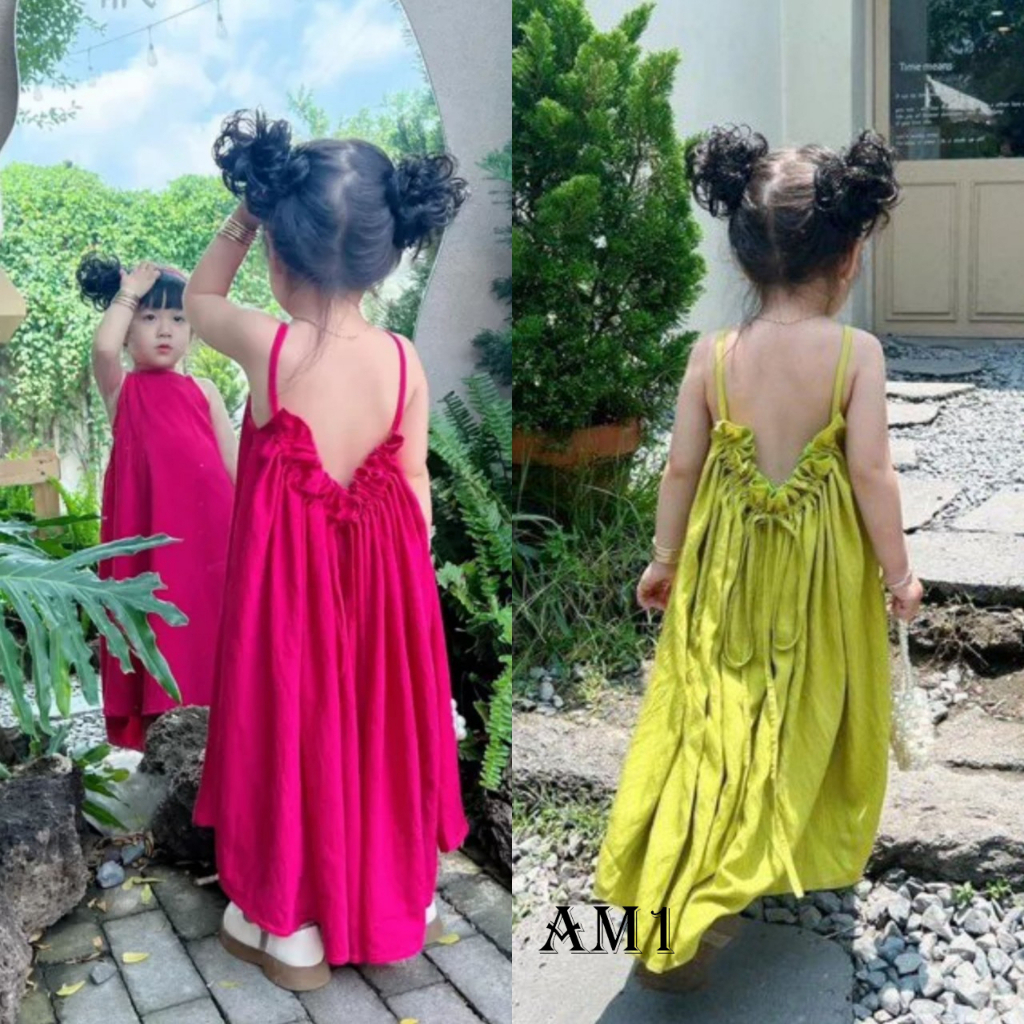 ชุดเดรสแม็กซี่เด็กผู้หญิง TB30 ชุดเดรสเด็กผู้หญิงฤดูร้อนเปิดไหล่สวยมาก TB331 TN332