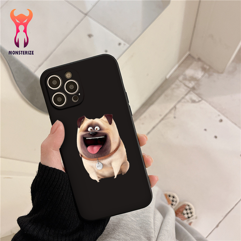 Smiley dog square Edge soft CaseสําหรับiPhone 13 12 11 Pro Max SE 2020 X XR XS ip 8 7 6 - q2278