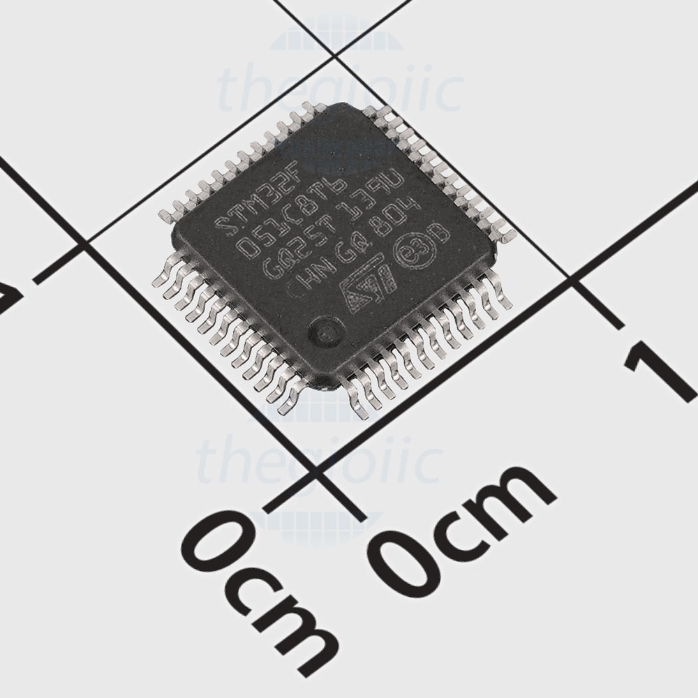 STM32F051C8T6, 32bit ARM Cortex M0 Microcontroller, 48MHz, 64kB Flash, 48-LQFP