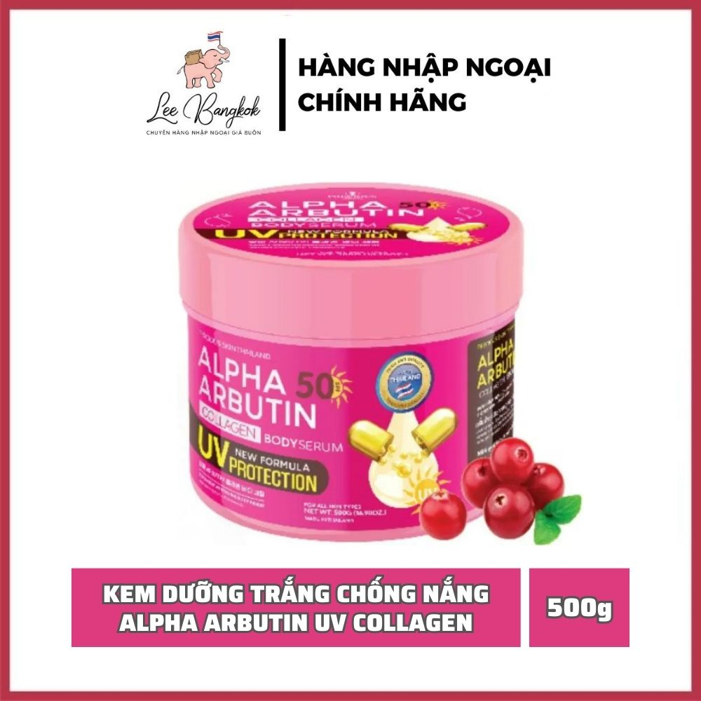 [ วันที ่ ใหม ่ ] Alpha Arbutin Collagen Body Serum UV 50 SPF Precious Skin Thailand Sunscreen Whitening Cream 500g