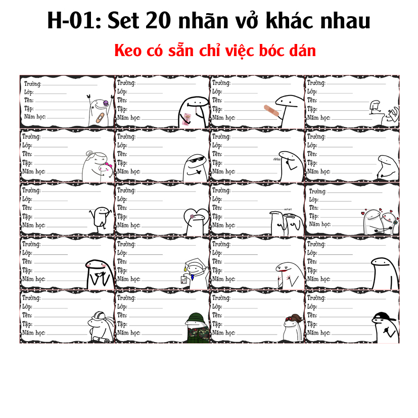 สติ๊กเกอร์ Stick Man Meme - สติ๊กเกอร์ Stick Man Meme (ชุดป้ายสมุด 20 ดวง)