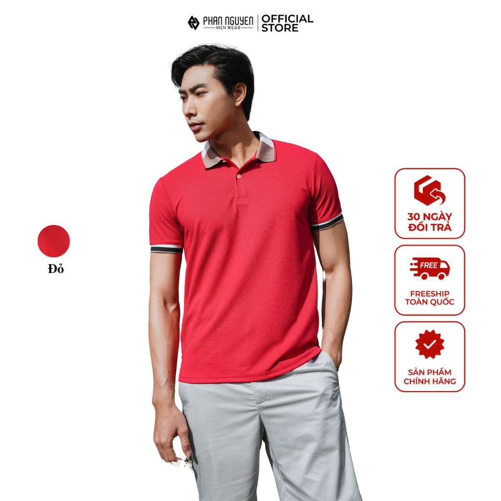 พัน ผู้ชาย เสื้อยืดคอโปโลแขนสั้นผู้ชาย เนื้อกาแฟ กันกลิ่นได้ดี ป้องกันรังสียูวี พื้นฐาน ดีไซน์ทันสมัย ประมาณ.207