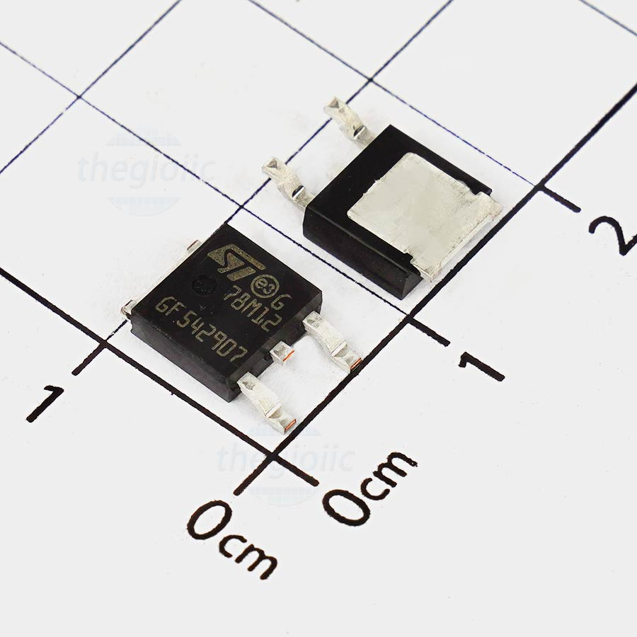 [3 ชิ้น]- L78M12CDT-TR เครื่องปรับแรงดันไฟฟ้า IC 12V 500mA