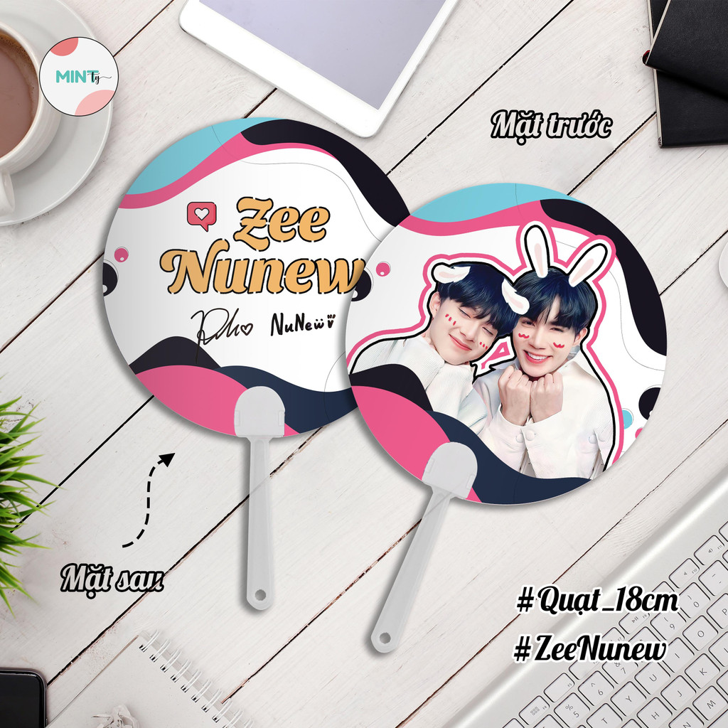 [HANDMADE] Zee Nunew พัดลมทรงกลมคู่รัก 18ซม