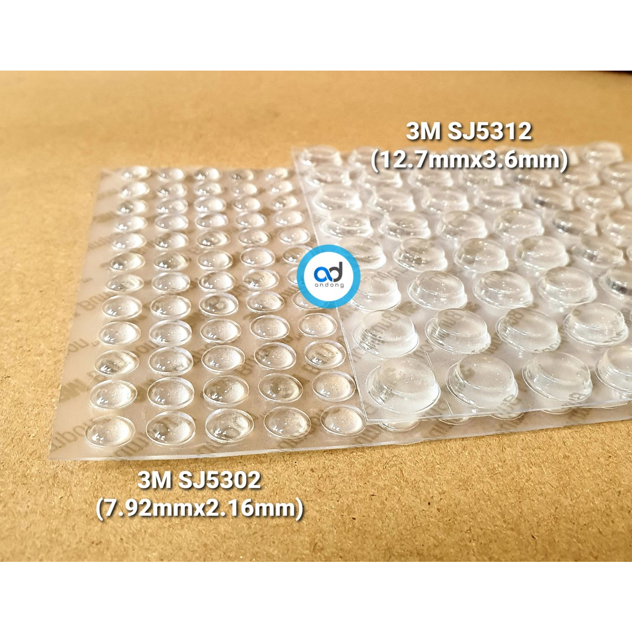 30 3M SJ5302 ปุ่มแผ่นป้องกันโทรศัพท์ (ปุ่มโดมสะพาน) - และ 20 ปุ่ม JS5312 (ปุ่มแบน)