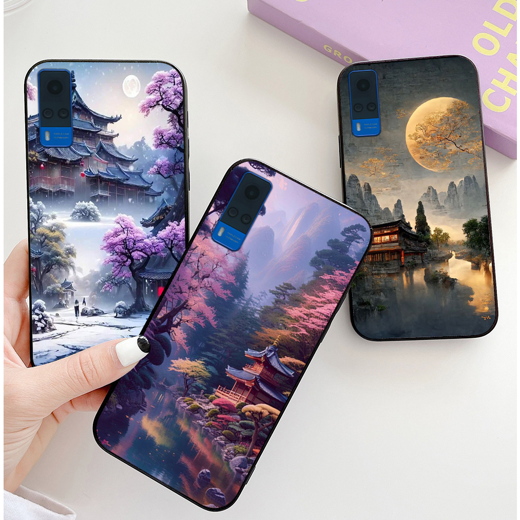 เคส Vivo y51 2020, y53s / y51 2015 พิมพ์ลายภูมิทัศน์ญี่ปุ่น