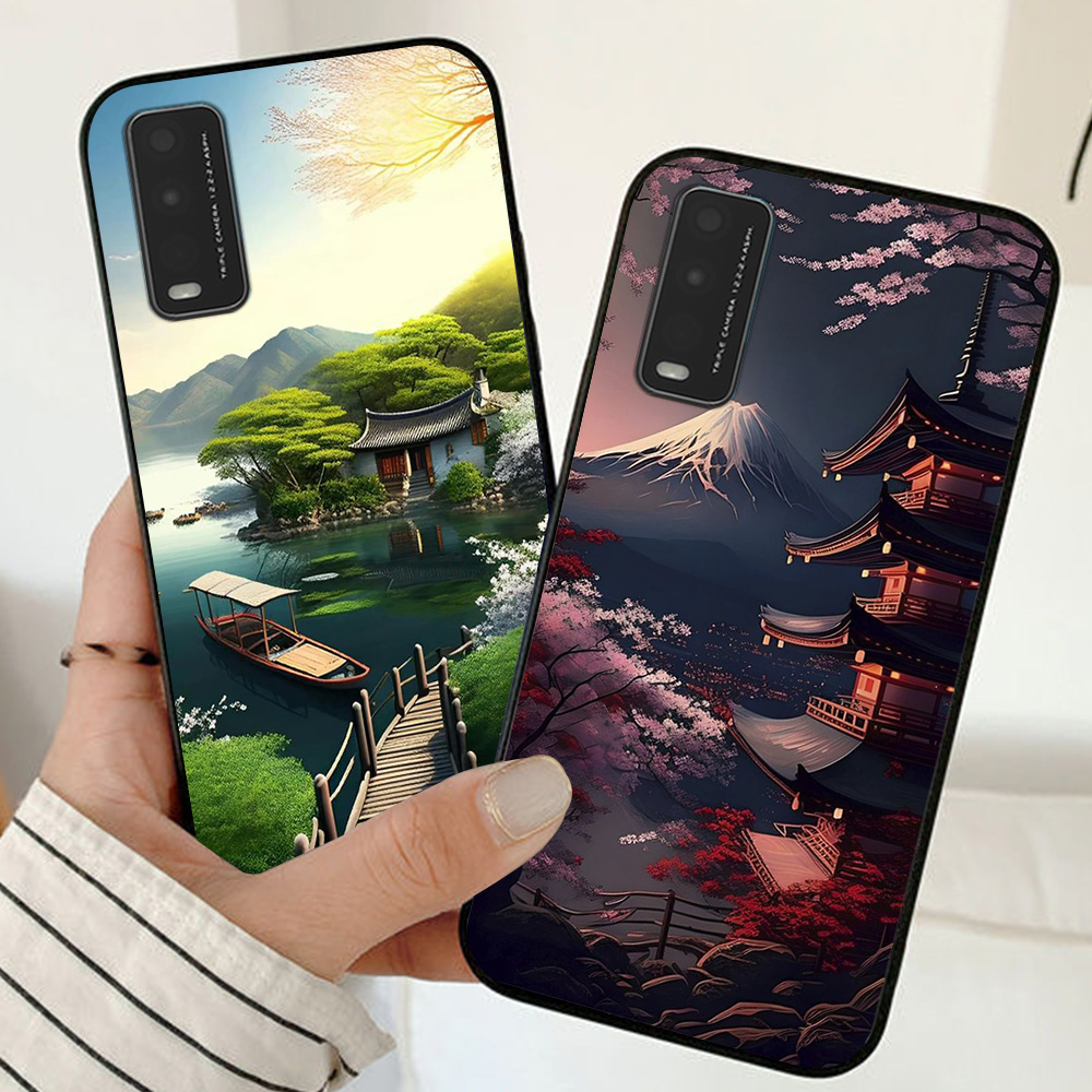 เคส Vivo y20 / v2027, vivo y20s, เคส vivo y12s พิมพ์ลายภูมิทัศน์ญี่ปุ่น
