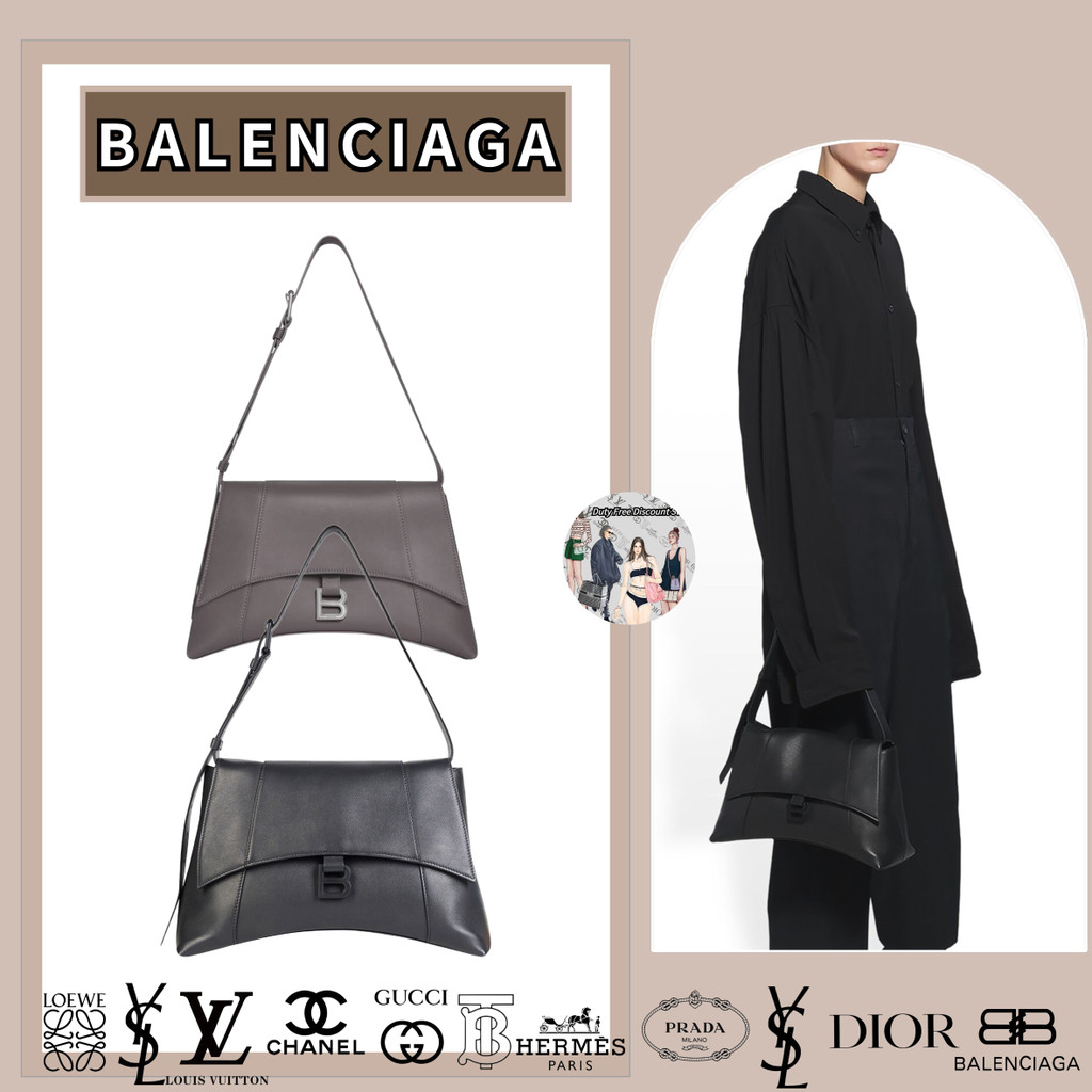 Balenciaga Women's Downtown Medium Shoulder Bag สีดำ