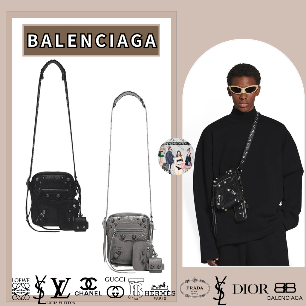 Balenciaga MEN'S LE CAGOLE MEN CROSSBODY BAG สีดำ