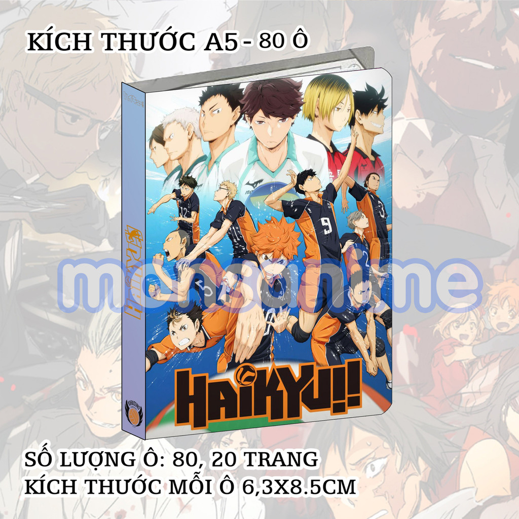 อัลบั้ม A5 บรรจุการ์ดตัวละคร Haikyuu!! Volleyball King 80 binder Box คอลเลกชันการ์ดอนิเมะ