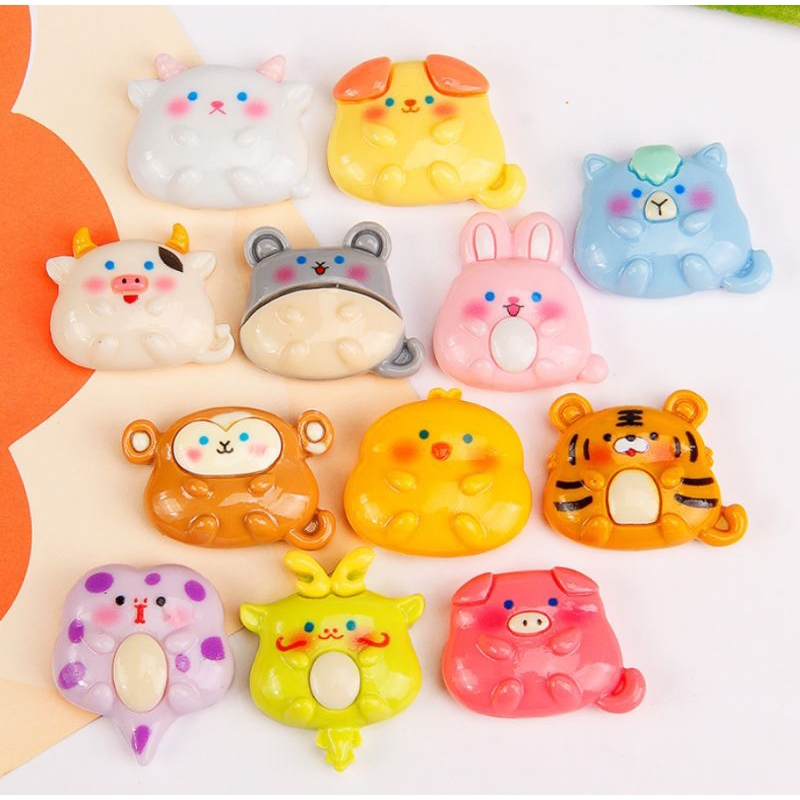 เครื่องรางสัตว์น้อยน่ารัก ใช้ตกแต่งส่วนบน หรือ jibitz charm รุ่น Crocs รองเท้าแตะตกแต่งฝาหลัง