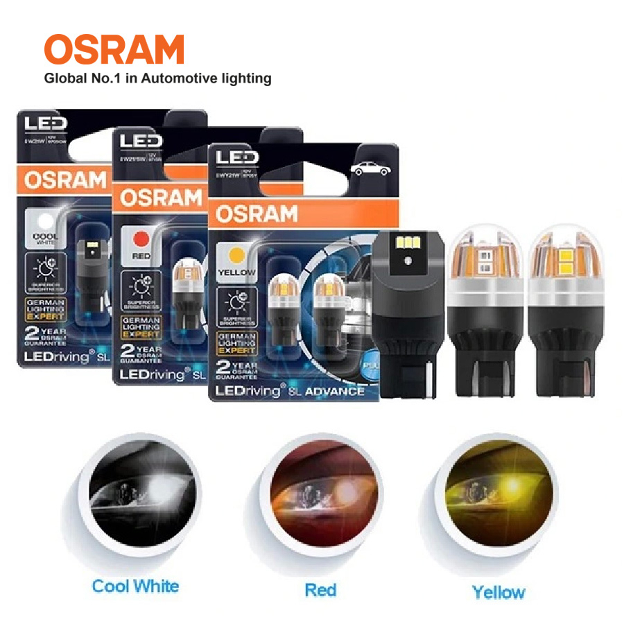 Combo 2 หลอดไฟ LED รถ AUX OSRAM สัญญาณสําหรับรถยนต์หลายรุ่น T20 12V