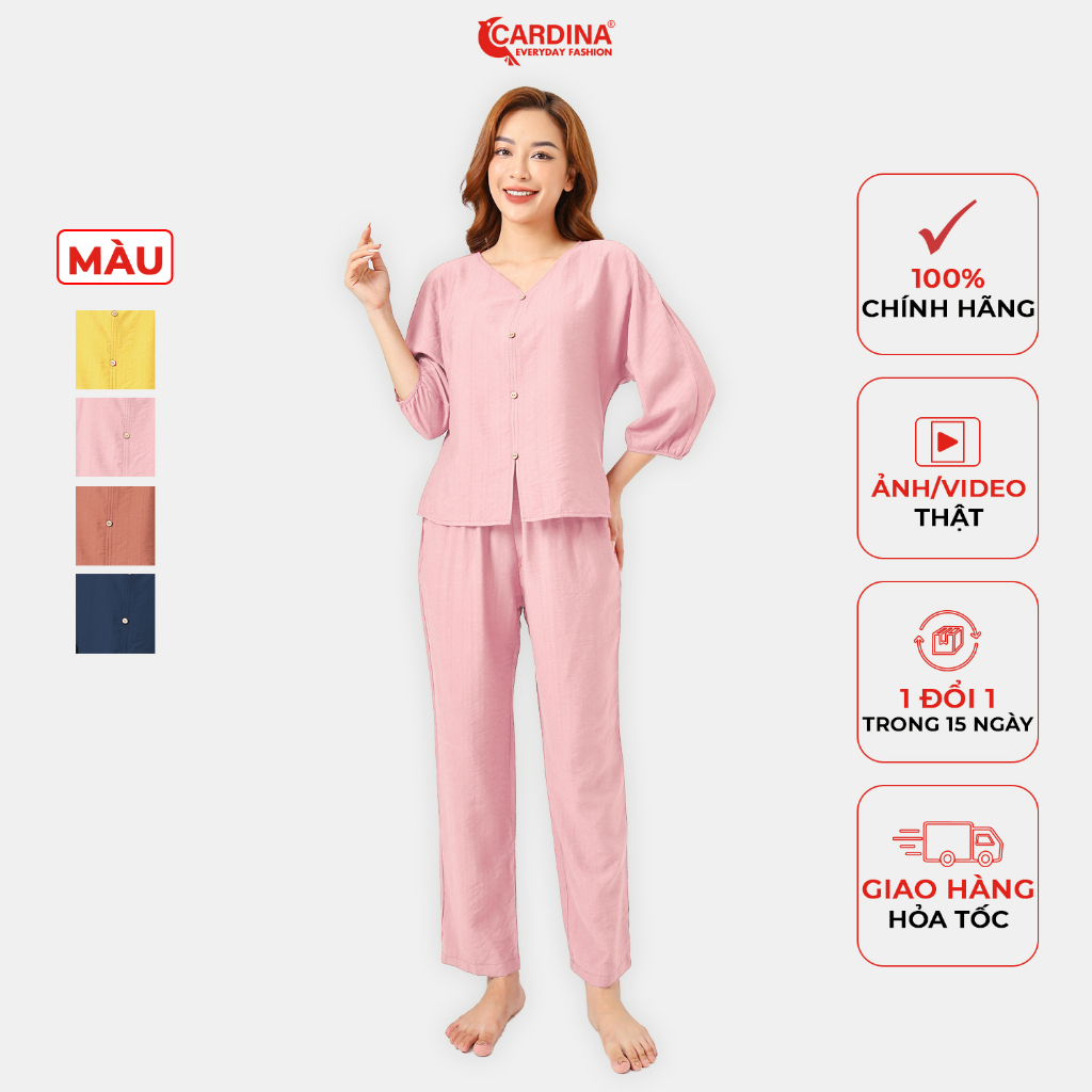 ชุดสตรี คาร์ดินา คุณภาพสูงญี่ปุ่นธรรมดาวัสดุเสื้อคอเต่าแขนพองแสงหรูหรากางเกง 2BTH04
