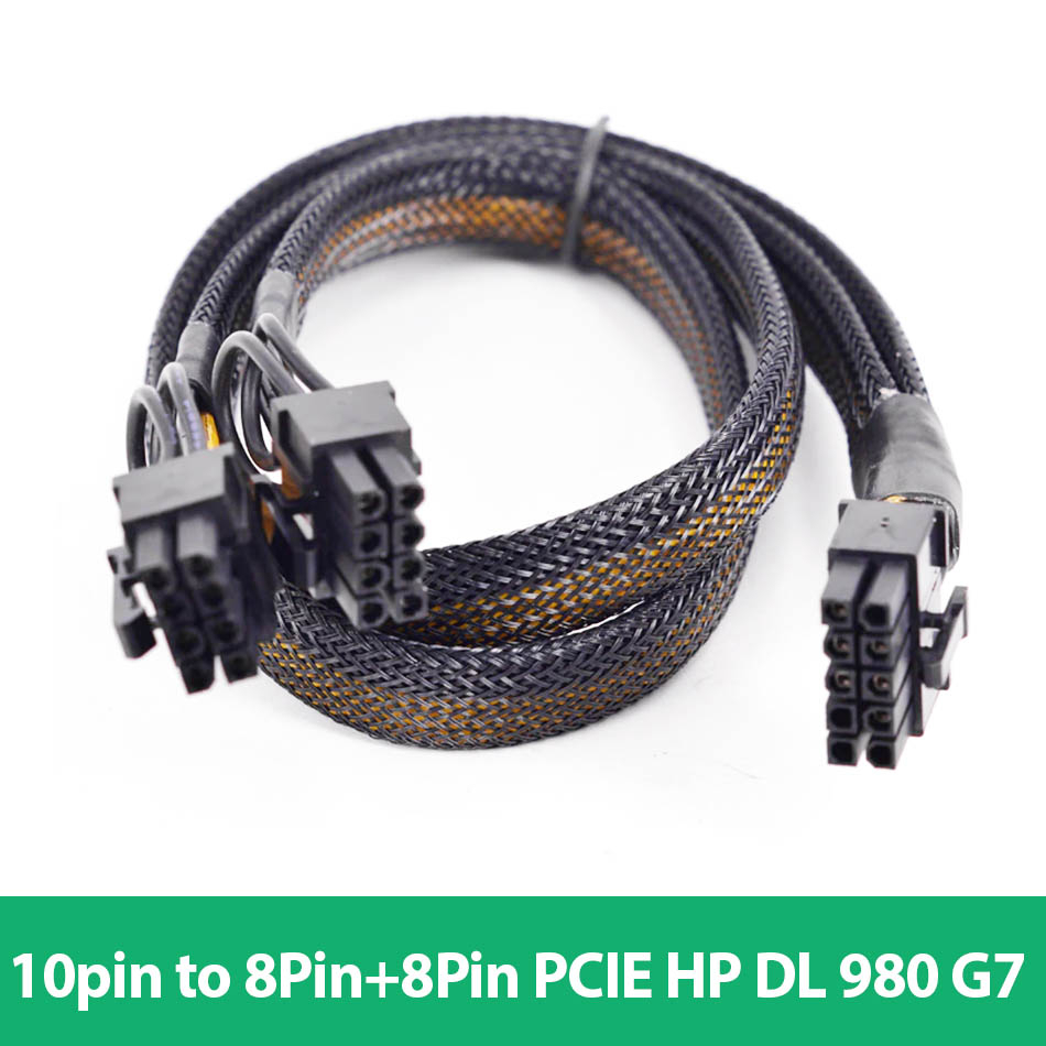 สายไฟ 10Pin to Dual 8PIN PCIE VGA HP DL380 DL980 DL580 DL585 G7 GEN8 GEN9 กราฟิกการ์ด VGA server