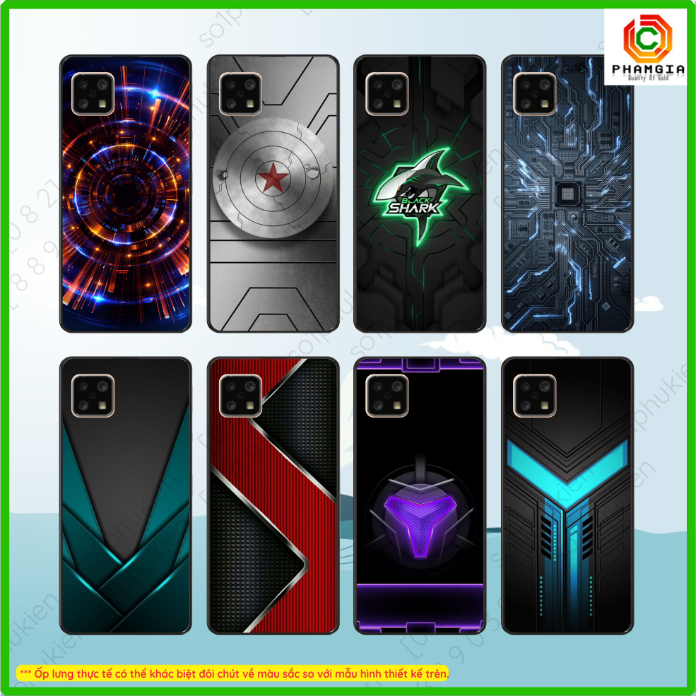 Sharp Aquos Sense 4 / Sense 5G / Sense 6 / Zero 6 เคสยืดหยุ่นสีดําพิมพ์ลายเทคโนโลยีและมีเอกลักษณ์มาก