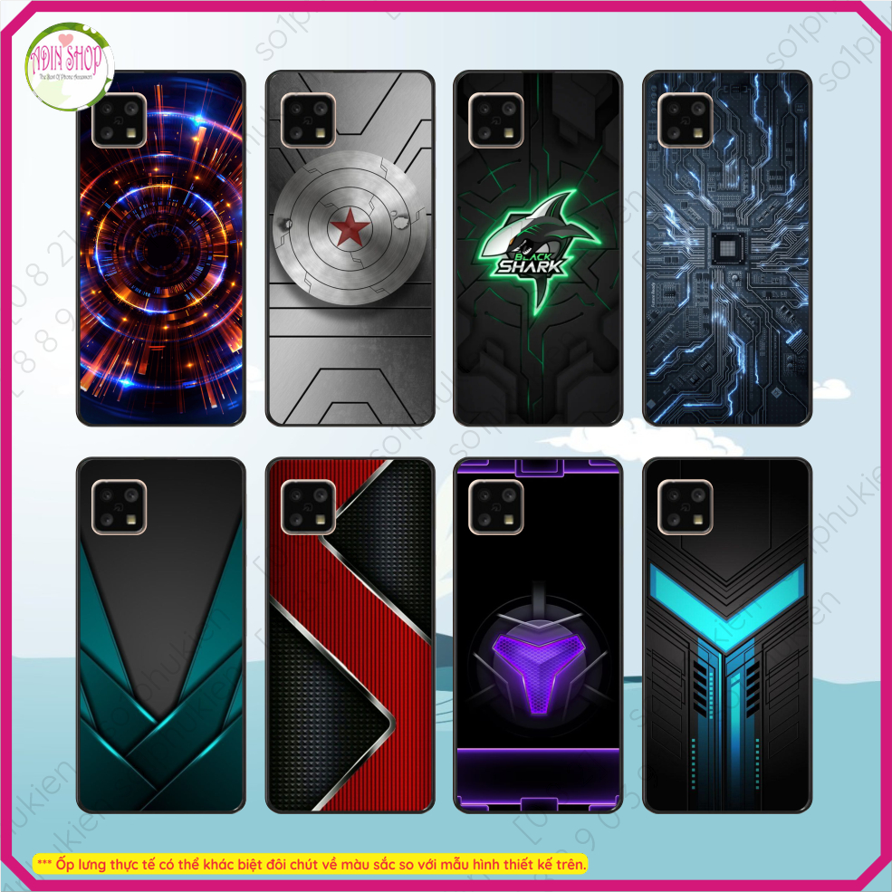 Sharp Aquos Sense 4 / Sense 5G / Sense 6 m / Zero 6 เคสยืดหยุ่นสีดําพิมพ์ลายเทคโนโลยีและมีเอกลักษณ์ม