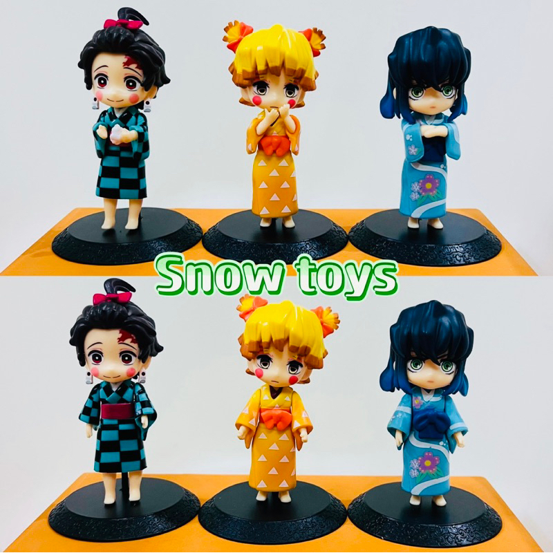 ดาบพิฆาตอสูร Kimetsu No Yaiba Model Red Light Street - Tanjiro Zenitsu Inosuke มีหัวเปลี่ยน 2 หัว