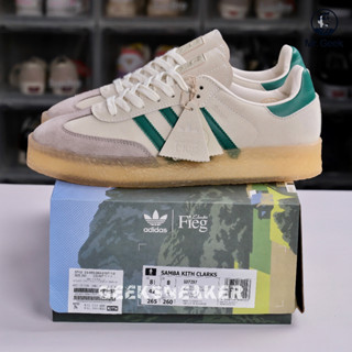 [GeekSneaker] Ad x Ronnie Fieg x Clarks Originals 8th Street Samba รองเท้าผ้าใบ ข้อสั้น สีขาว สีเขียว