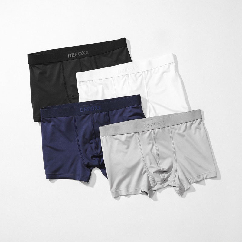 MENS UNDERWEAR - BOXER - รองเท้าผู้ชาย - DEFOXX ของแท้ - SILK COTTON - 3 สี