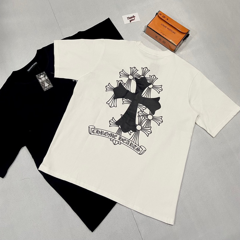 เสื้อยืด โครเมียม หัวใจ ผ้าคอตตอน 100% ยางยืด 2 ทาง - สินค้าป้ายเต็ม